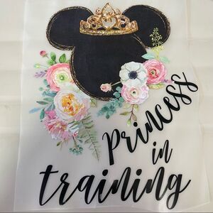 Princess in training iron on HTV heat transfer vinyl​